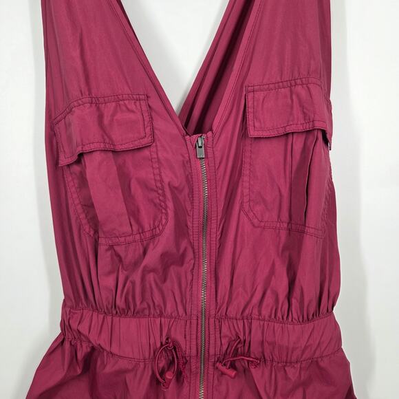 Free People Movement M Noiseless Back Trek Shorts Romper Athletic Maroon Outdoor - Picture 2 of 7